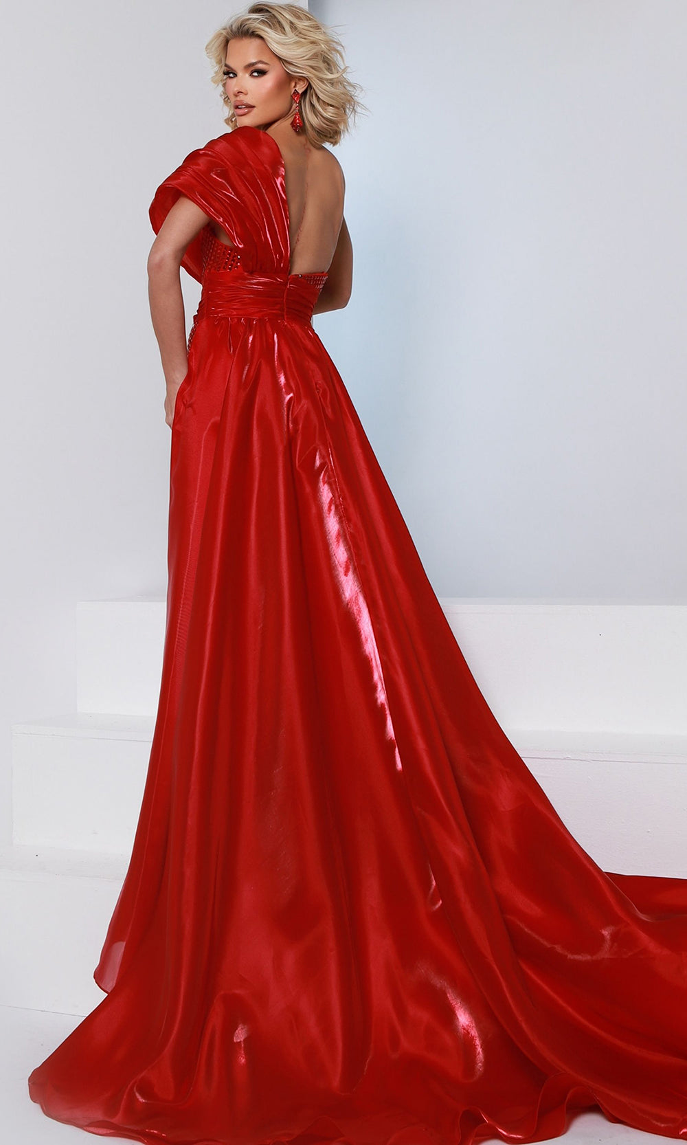 Johnathan Kayne 3243 - Beaded Fitted Evening Gown with Overskirt Formal Dresses