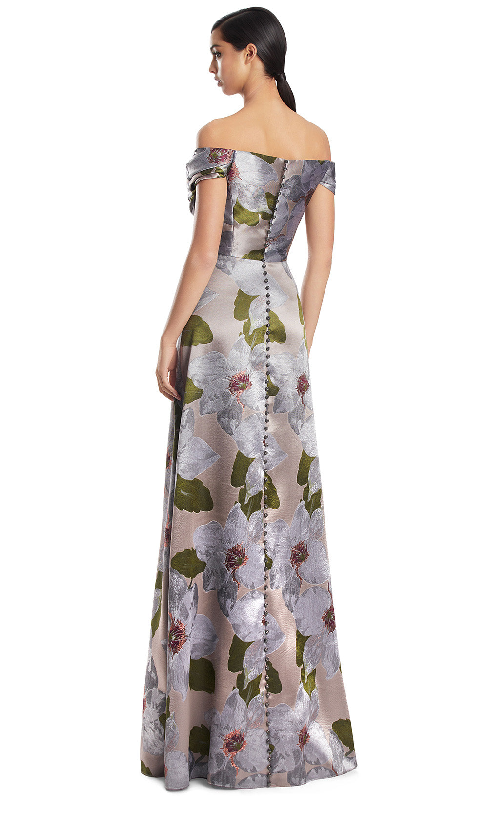 Alexander by Daymor 3247S26 - Off Shoulder Evening Dress Mother of the Bride Dresses in Nickle Multi