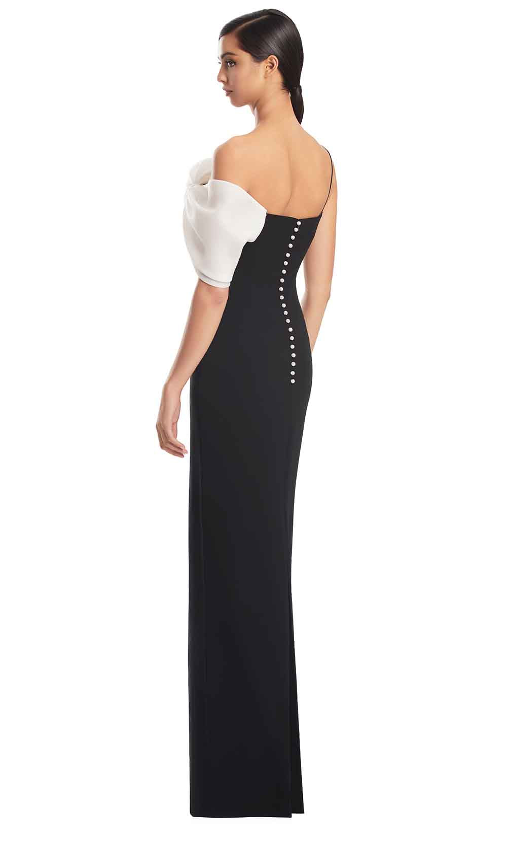 Alexander by Daymor 3248S26 - Off Shoulder Column Gown Mother of the Bride Dresses in Black White