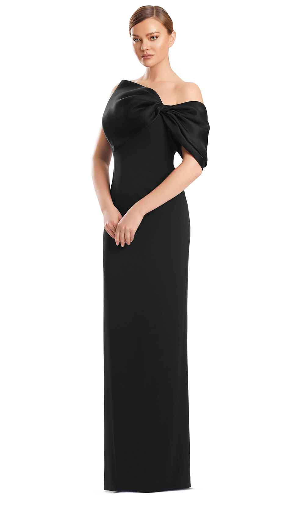 Alexander by Daymor 3248S26 - Off Shoulder Column Gown Mother of the Bride Dresses in Black