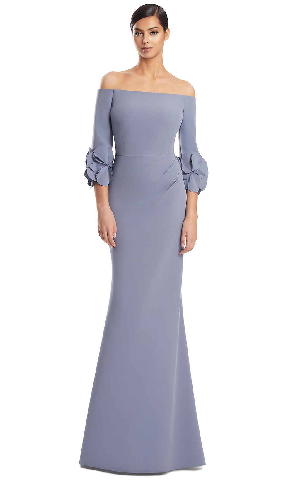 Alexander by Daymor 3251S26 - Long Sleeve Crepe Dress Mother of the Bride Dresses in Delphi Blue