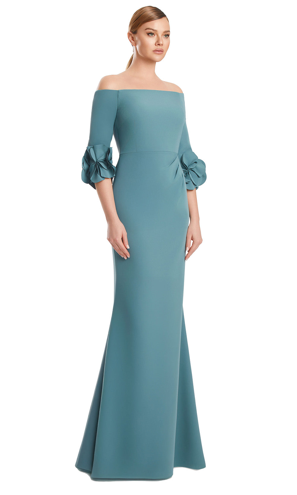 Alexander by Daymor 3251S26 - Long Sleeve Crepe Dress Mother of the Bride Dresses in Sage