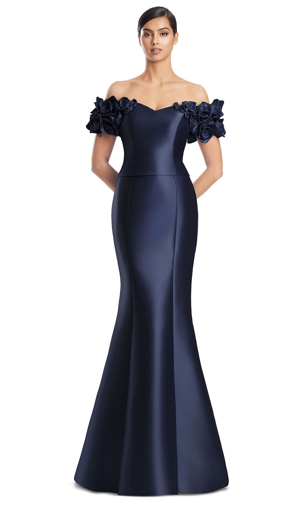 Alexander by Daymor 3254S26 - Mermaid Evening Dress with Floral Detail Mother of the Bride Dresses