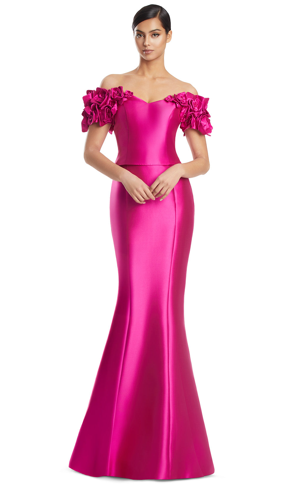 Alexander by Daymor 3254S26 - Mermaid Evening Dress with Floral Detail Mother of the Bride Dresses