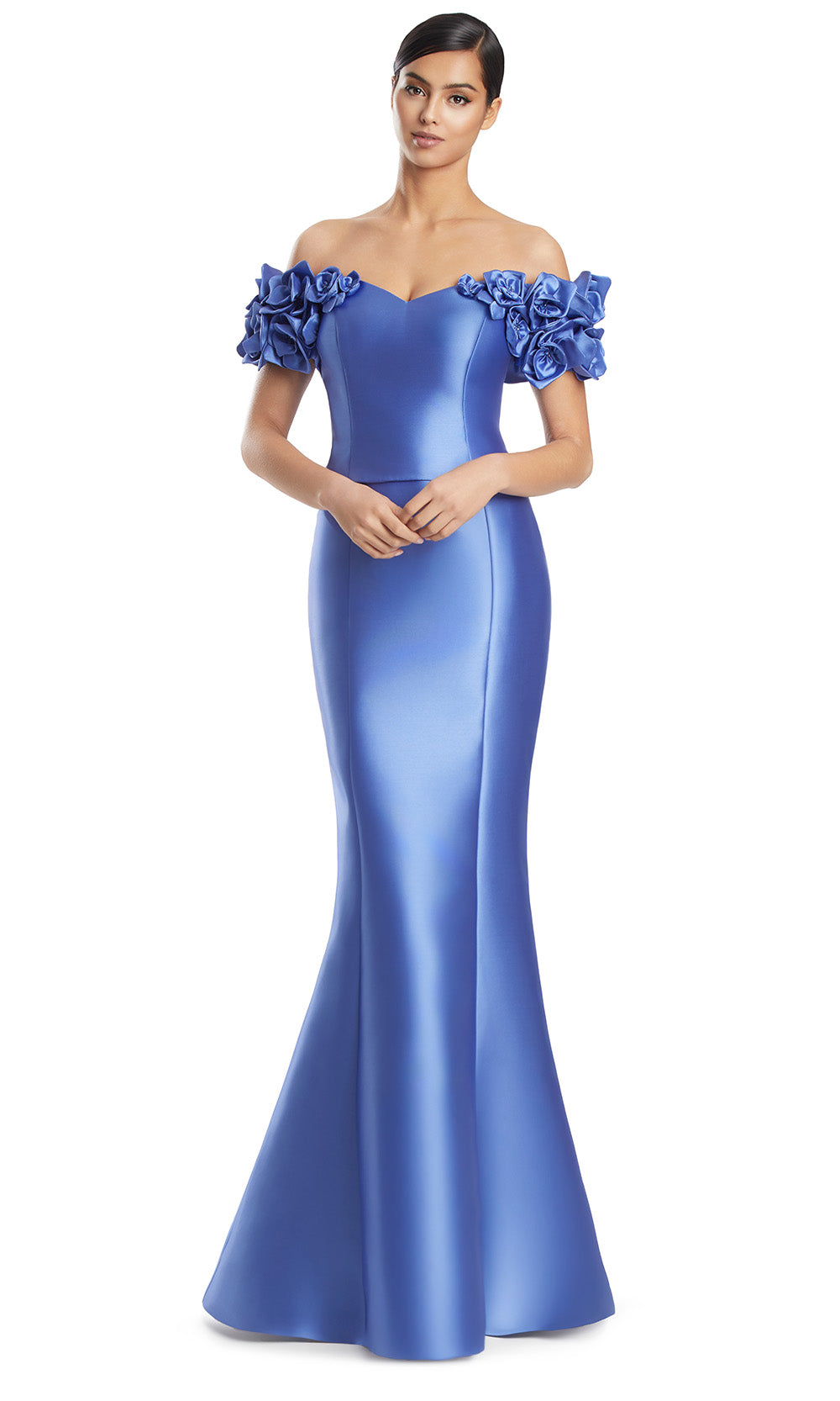Alexander by Daymor 3254S26 - Mermaid Evening Dress with Floral Detail Mother of the Bride Dresses