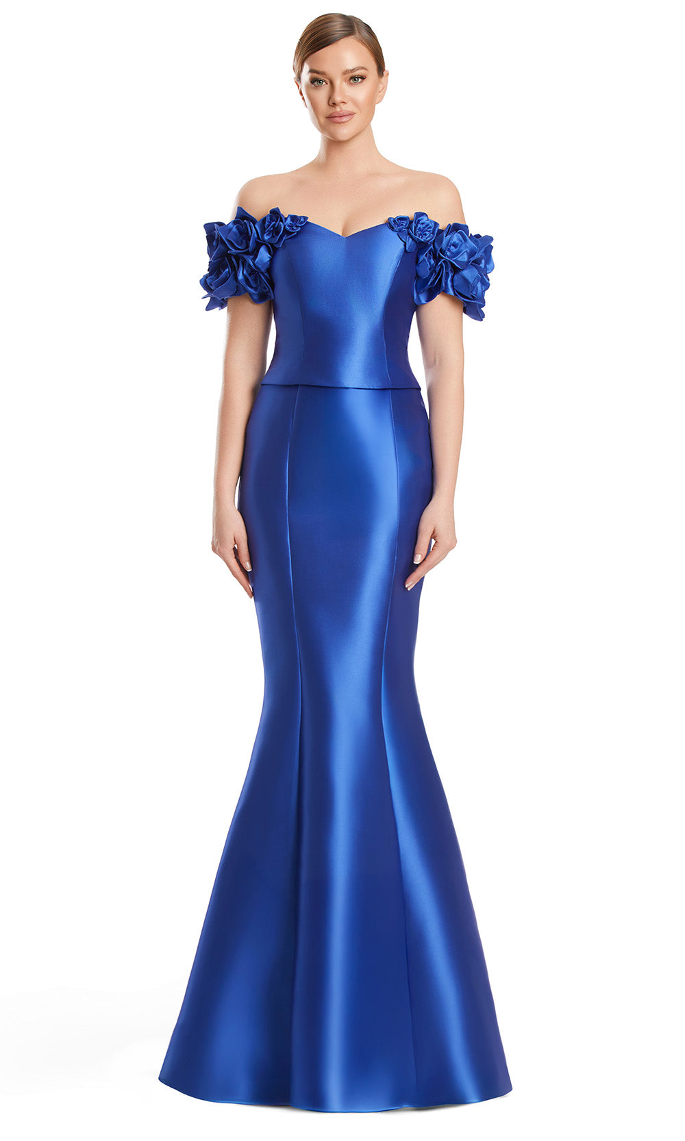 Alexander by Daymor 3254S26 - Mermaid Evening Dress with Floral Detail Mother of the Bride Dresses