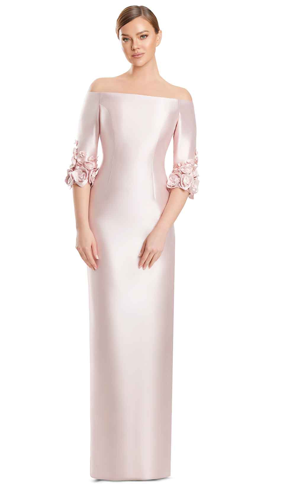 Alexander by Daymor 3256S26 - Floral Sleeve Evening Dress Mother of the Bride Dresses in Softpink