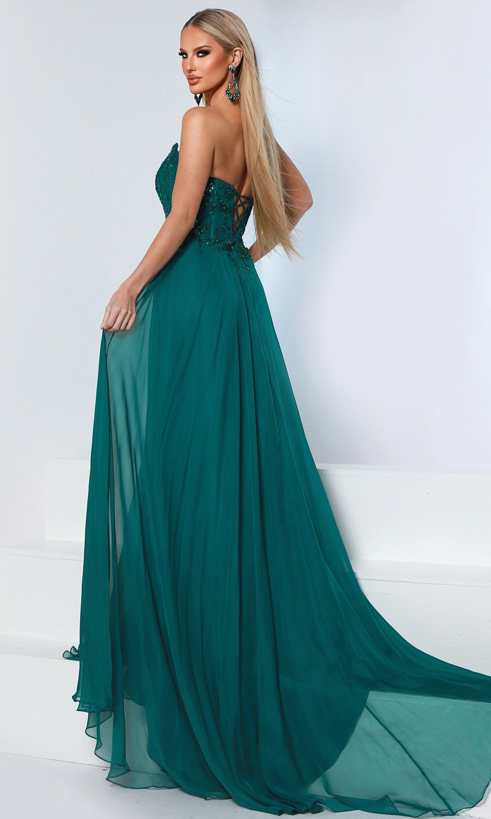 Johnathan Kayne 3256 - Strapless Sequin Corset A-Line Prom Dress Prom Dresses