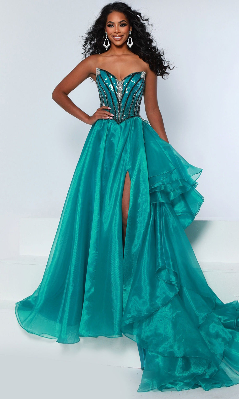 Johnathan Kayne 3259 - Crystal Sequin Off?Shoulder Ballgown Prom Dresses
