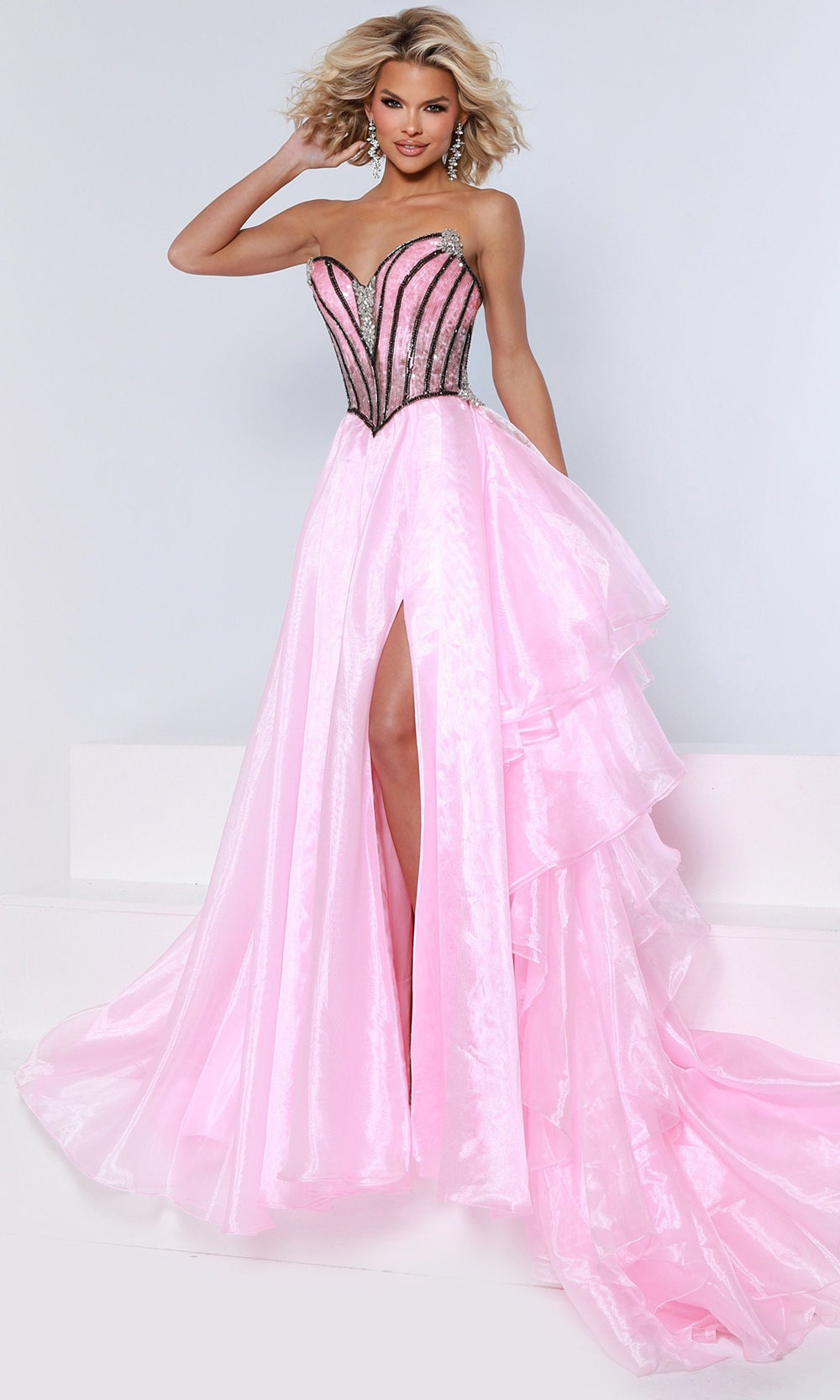 Johnathan Kayne 3259 - Crystal Sequin Off?Shoulder Ballgown Prom Dresses