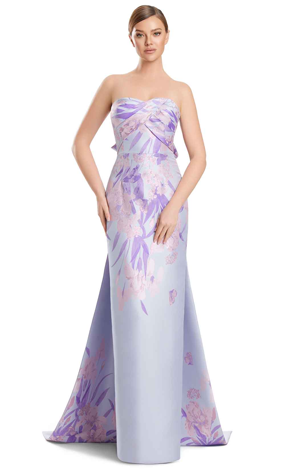 Alexander by Daymor 3262S26 - Off Shoulder Column Evening Dress Mother of the Bride Dresses in Silver Lalic Multi