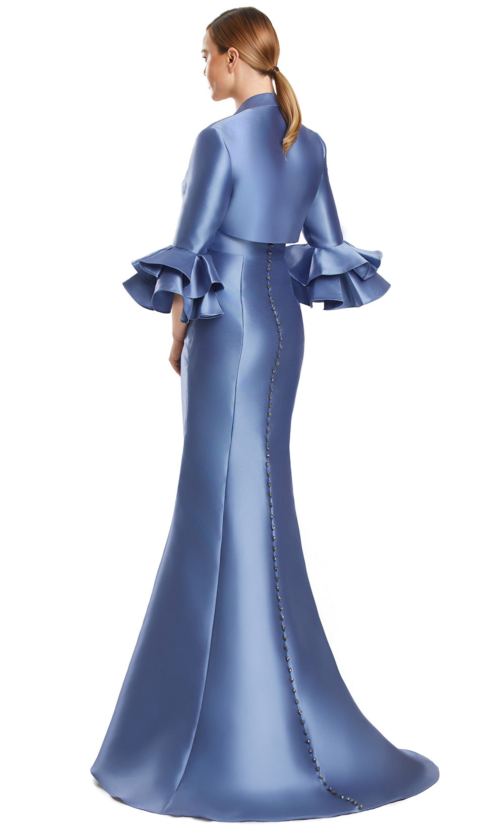 Alexander by Daymor 3263S26 - Sculpted Strapless Column Dress Mother of the Bride Dresses in Delphie Blue