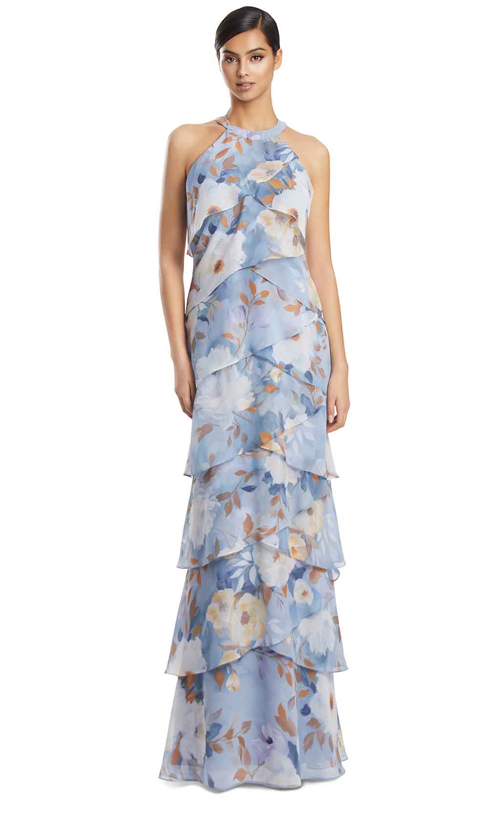 Alexander by Daymor 3268S26 - Layered Chiffon Evening Dress Formal Dresses in Delphi