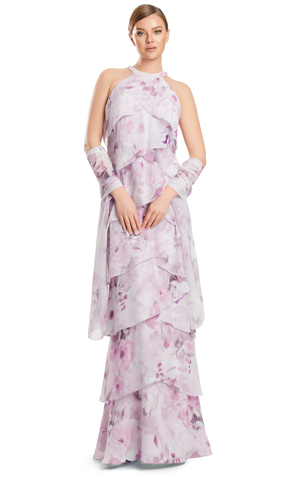 Alexander by Daymor 3268S26 - Layered Chiffon Evening Dress Formal Dresses in Lalic Multi