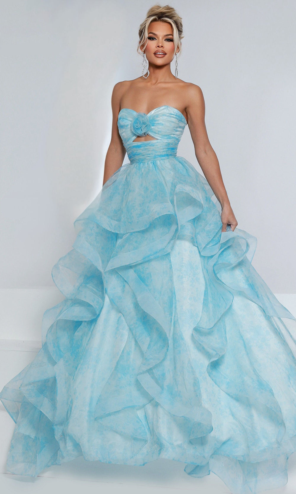 Johnathan Kayne 3271 - Strapless Sweetheart Rosette Ruffle Ballgown Prom Dresses