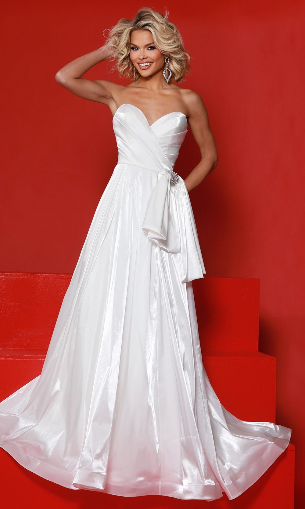 Johnathan Kayne 3272 - Strapless Sweetheart Organza A-Line Prom Dress Prom Dresses