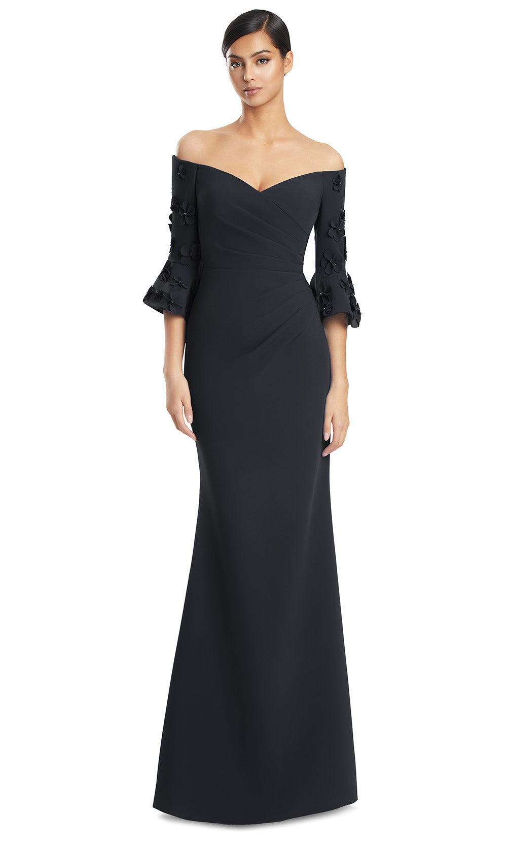 Alexander by Daymor 3273S26 - Bell Sleeve Evening Dress Mother of the Bride Dresses in Black