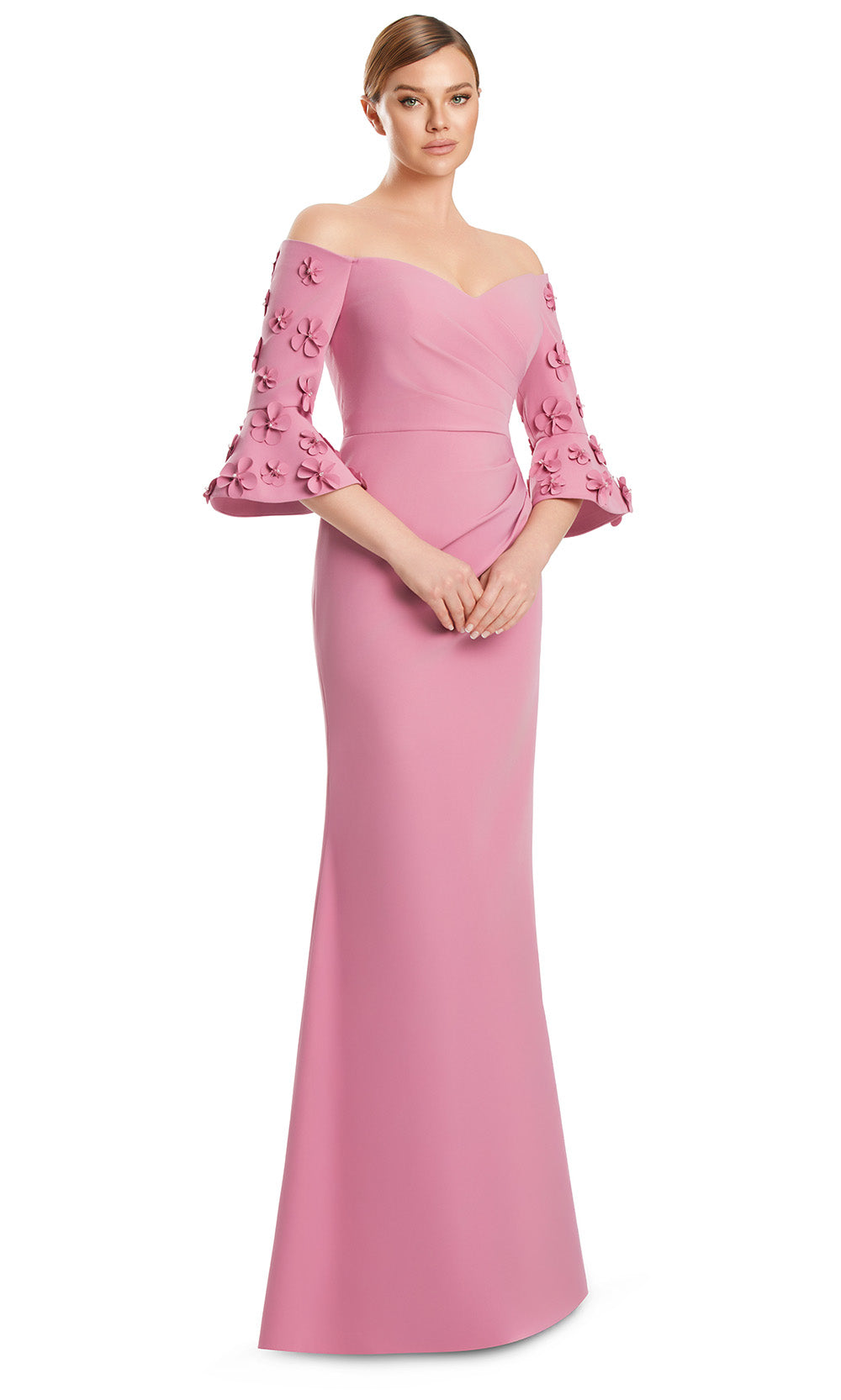 Alexander by Daymor 3273S26 - Bell Sleeve Evening Dress Mother of the Bride Dresses in Peony