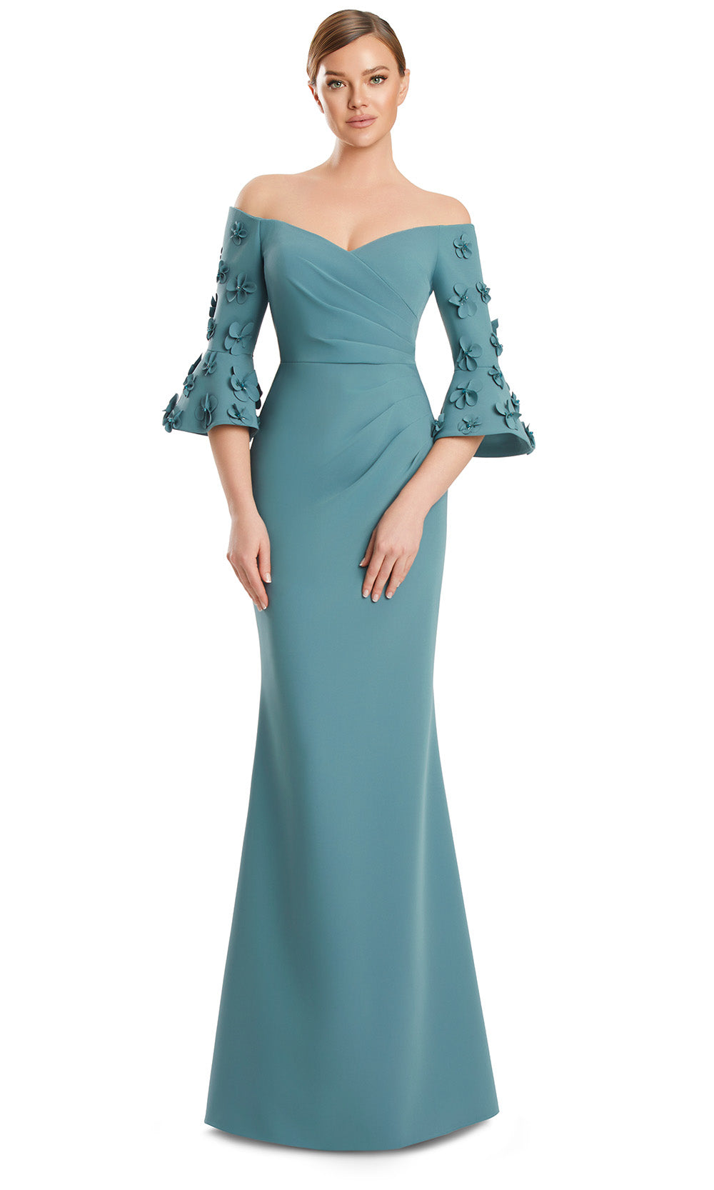 Alexander by Daymor 3273S26 - Bell Sleeve Evening Dress Mother of the Bride Dresses in Sage