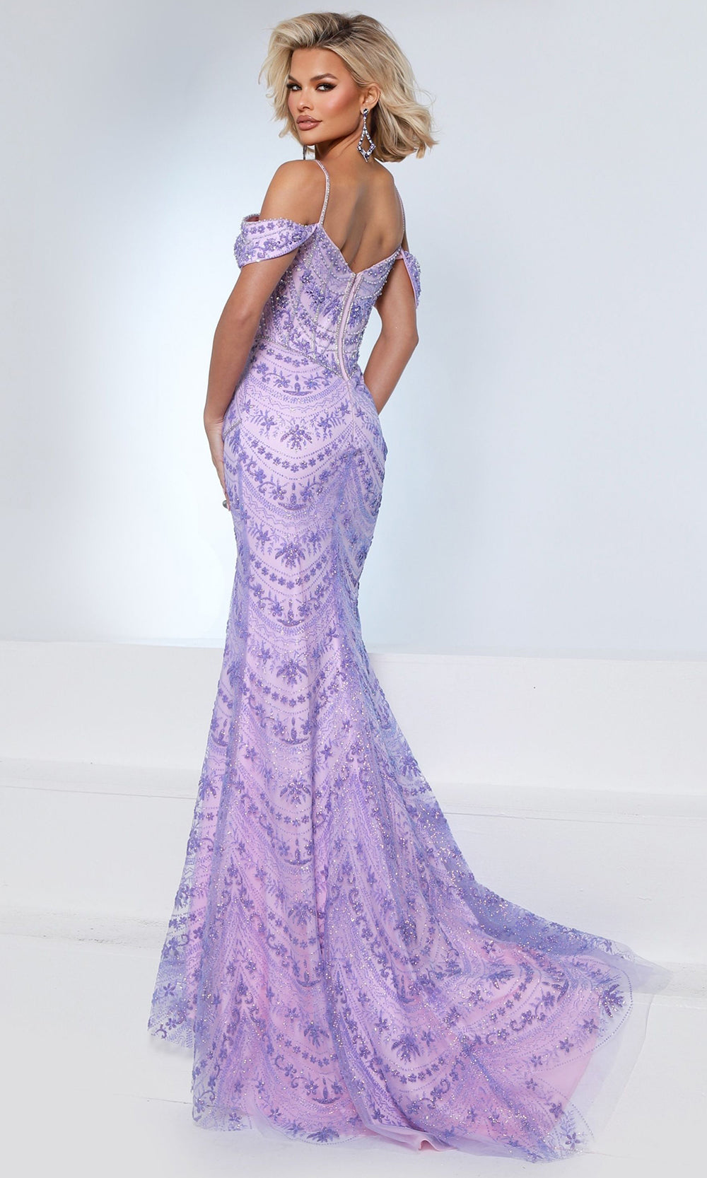 Johnathan Kayne 3273 - Embellished Slit Mermaid Prom Gown Prom Dresses