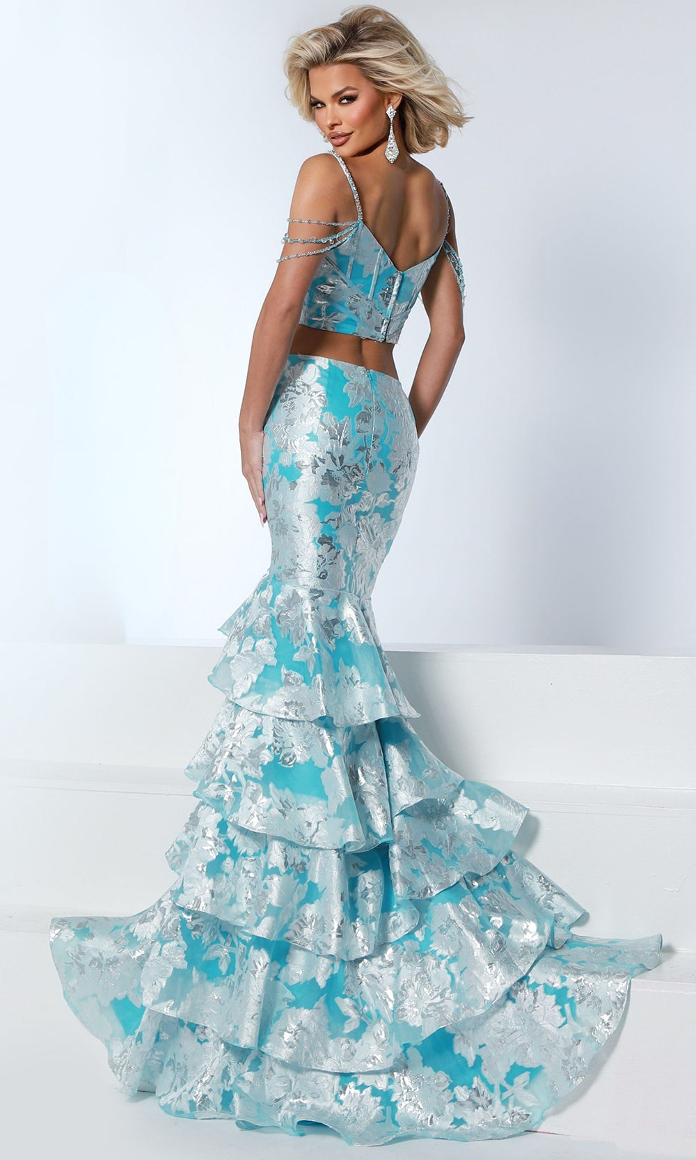 Johnathan Kayne 3274 - Two?Piece Crystal Ruffle Mermaid Set Prom Dresses