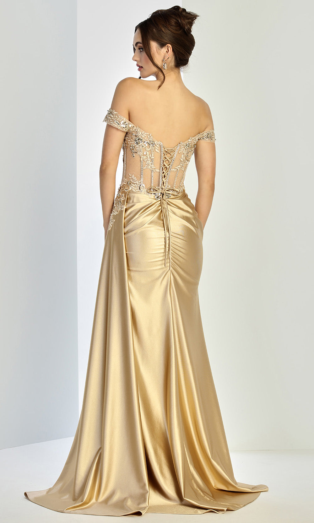 Adora Design 3281 - Lace Applique Sweetheart Sheath Gown Prom Dresses in Neutral  
