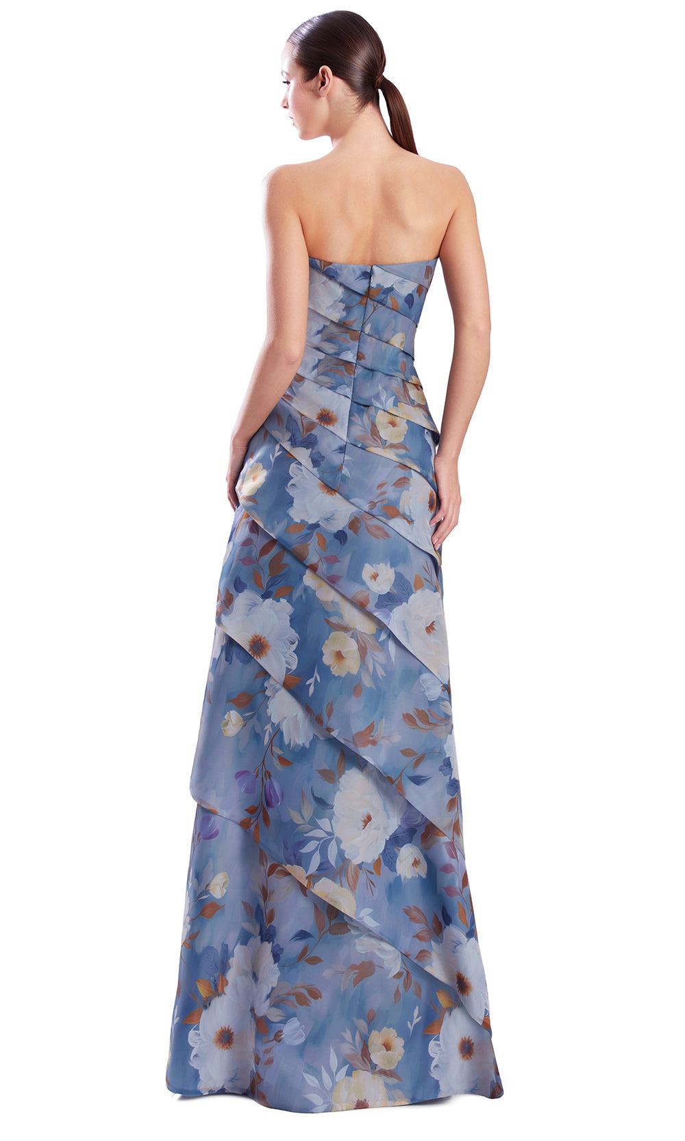 Alexander by Daymor 3303F26 - Tiered Straight Across Floral Evening Gown