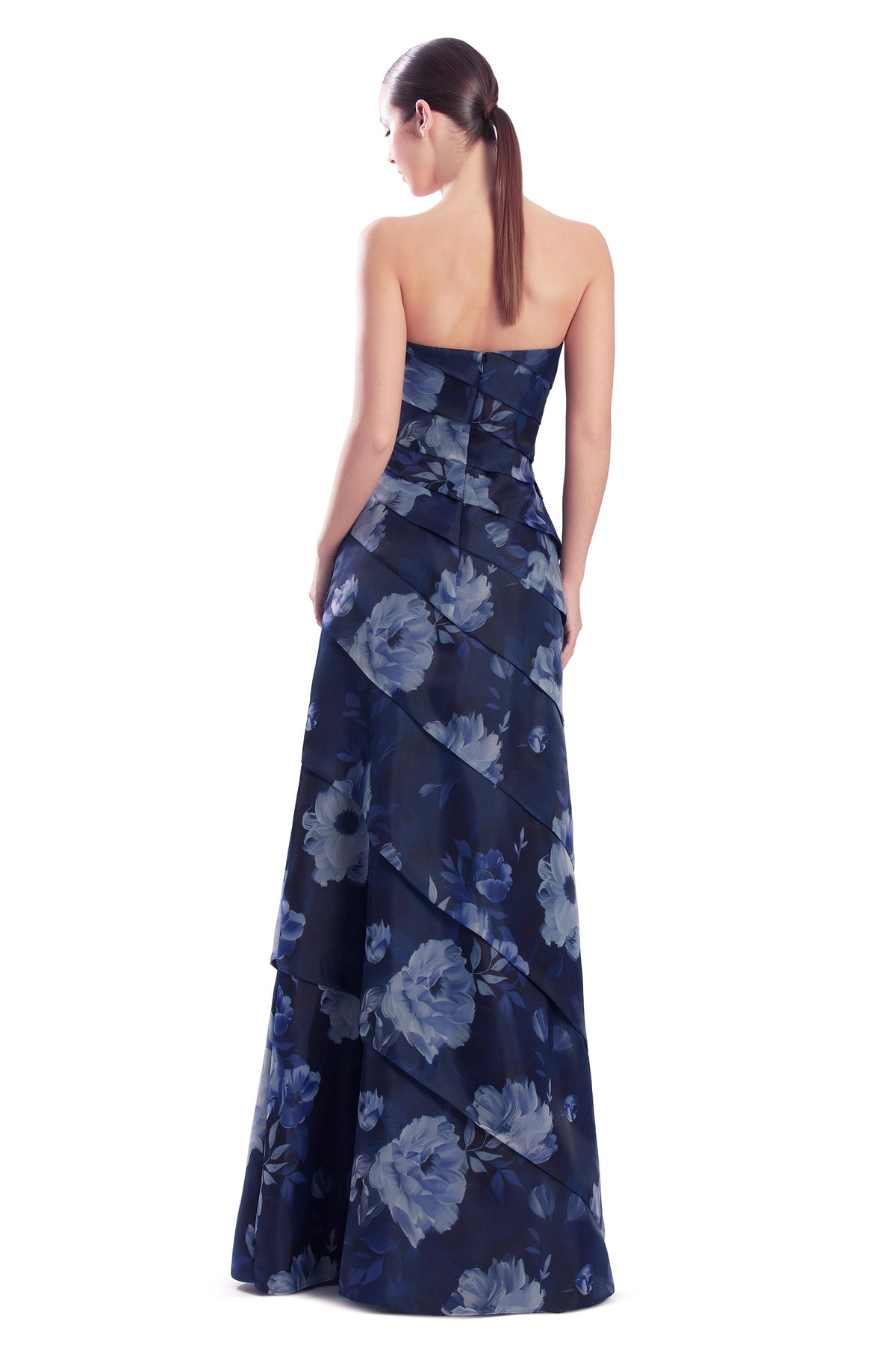Alexander by Daymor 3303F26 - Tiered Straight Across Floral Evening Gown