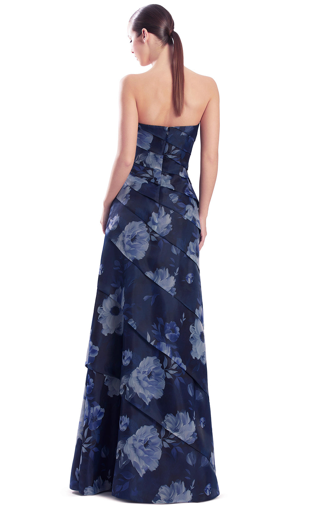 Alexander by Daymor 3303F26 - Tiered Straight Across Floral Evening Gown