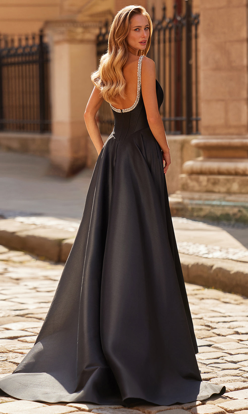 La Femme 33106 - Crytal Beaded Trim Sleeveless Prom Gown Prom Dresses