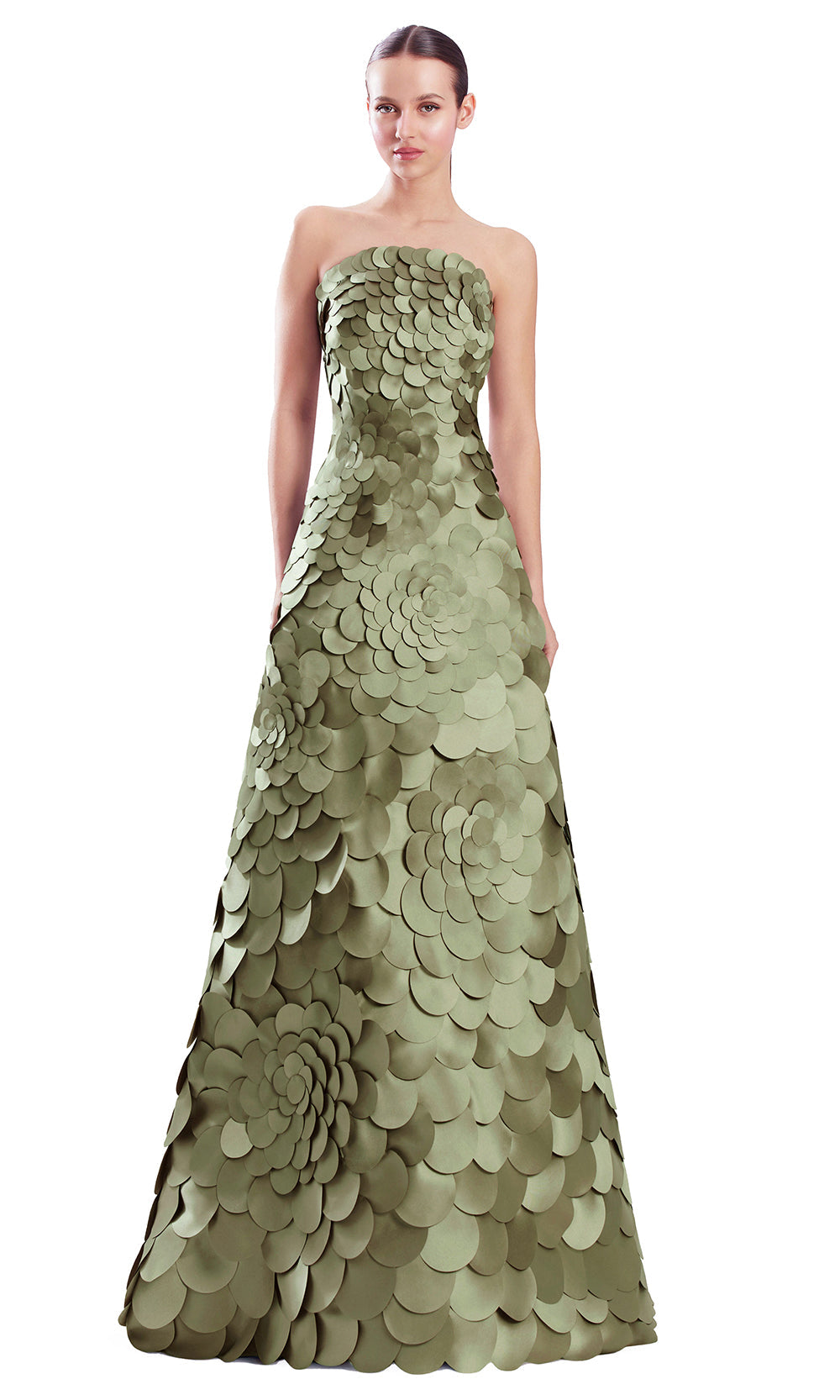 Alexander by Daymor 3329F26 - Straight Neck A-Line Evening Gown