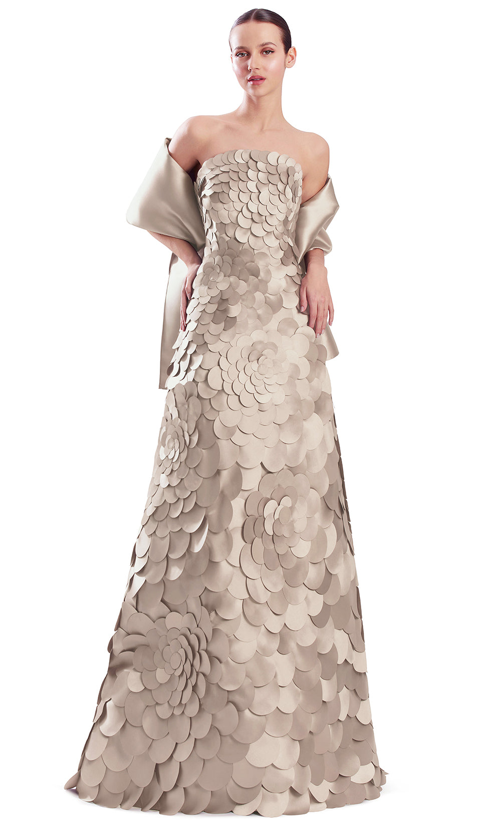 Alexander by Daymor 3329F26 - Straight Neck A-Line Evening Gown