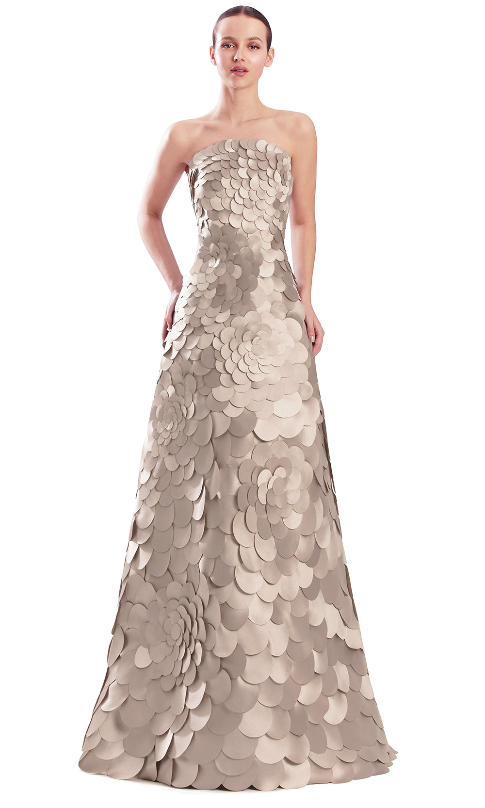 Alexander by Daymor 3329F26 - Straight Neck A-Line Evening Gown