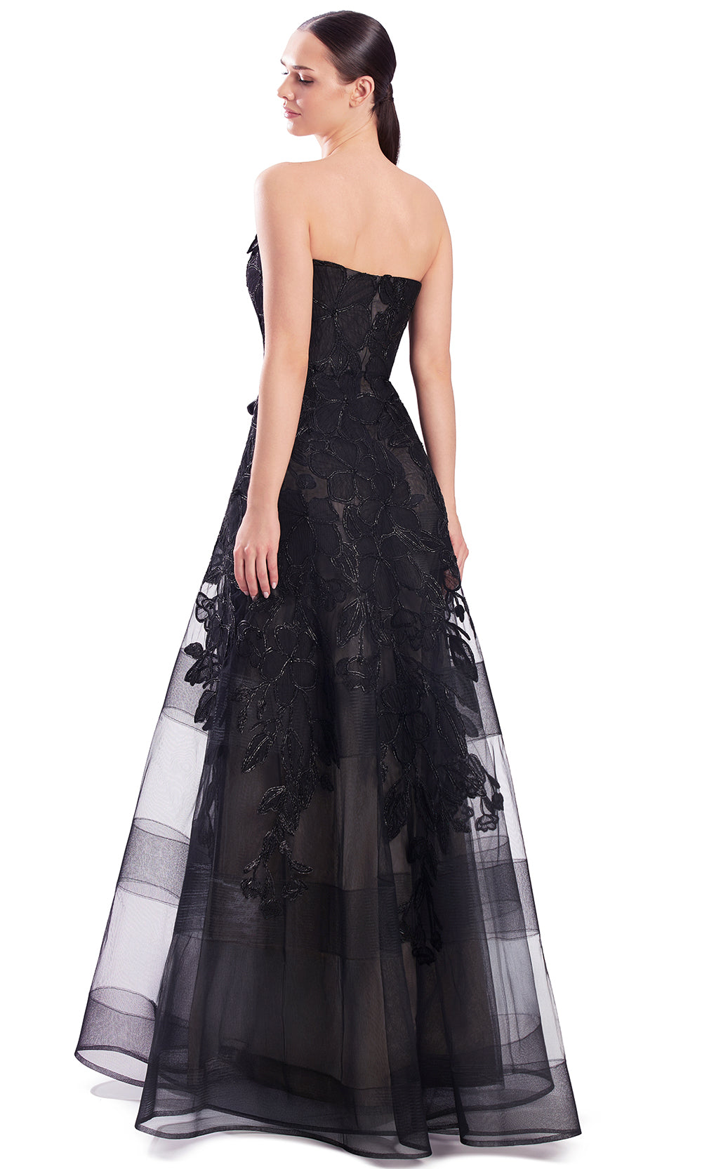 Alexander by Daymor 3330F26 - Floral Applique A-Line Evening Gown
