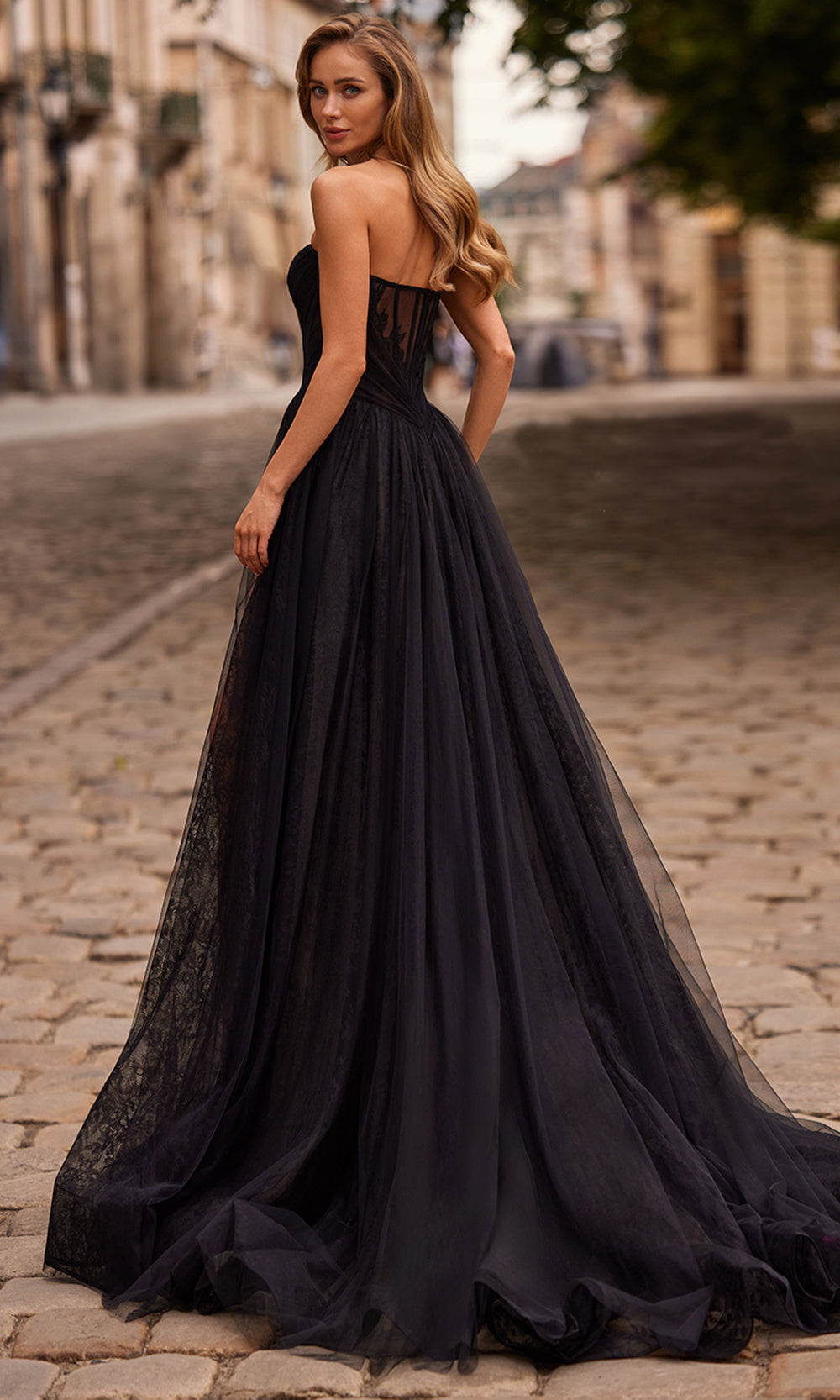 La Femme 33307 - Plunging Sweetheart Corset A-Line Gown Prom Dresses