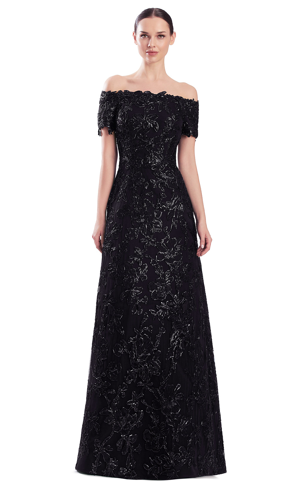 Alexander by Daymor 3331F26 - Applique Off Shoulder Evening Gown