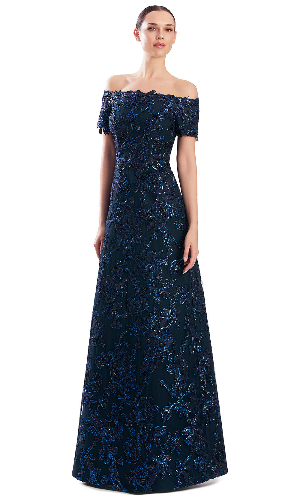 Alexander by Daymor 3331F26 - Applique Off Shoulder Evening Gown