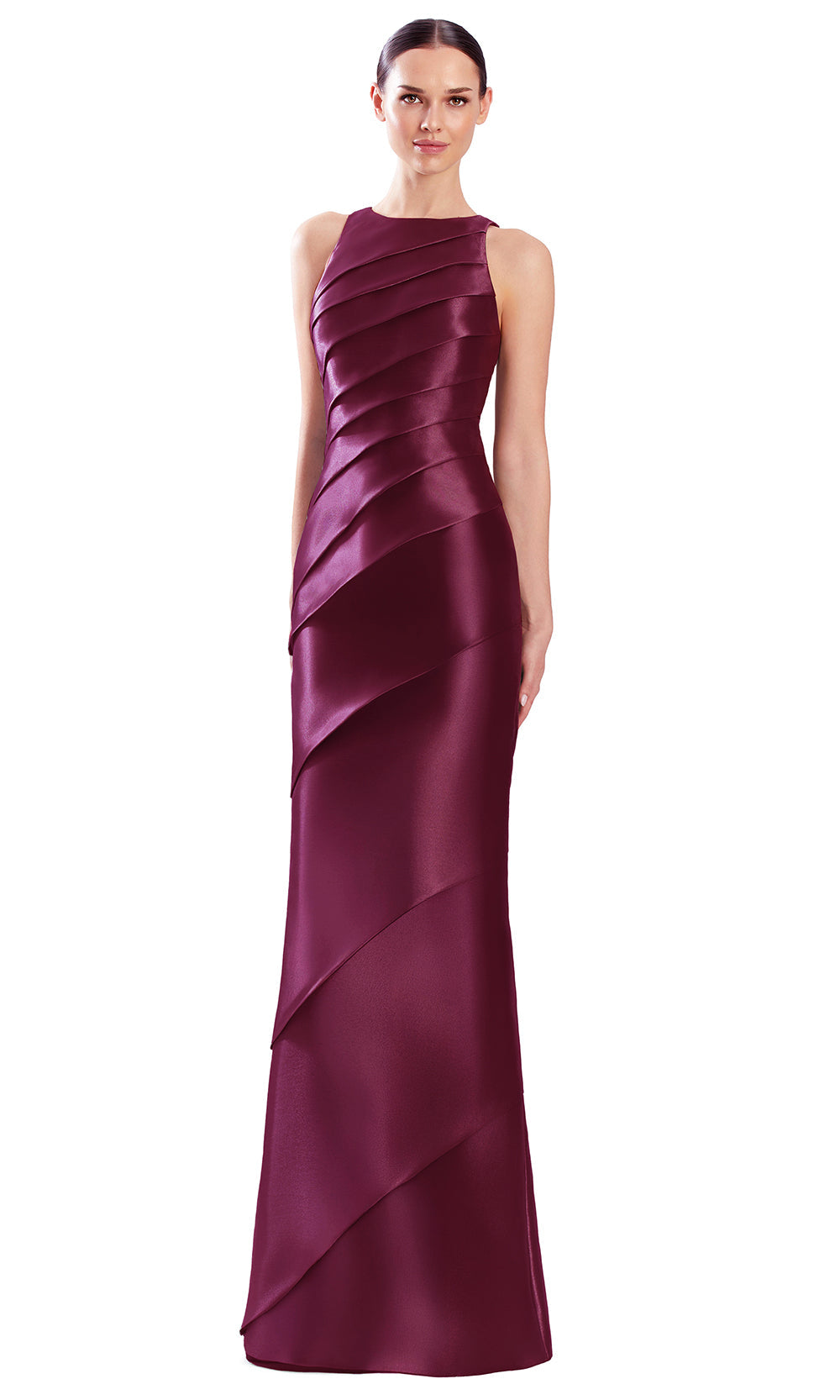 Alexander by Daymor 3348F26 - Buttoned Back Tiered Evening Gown