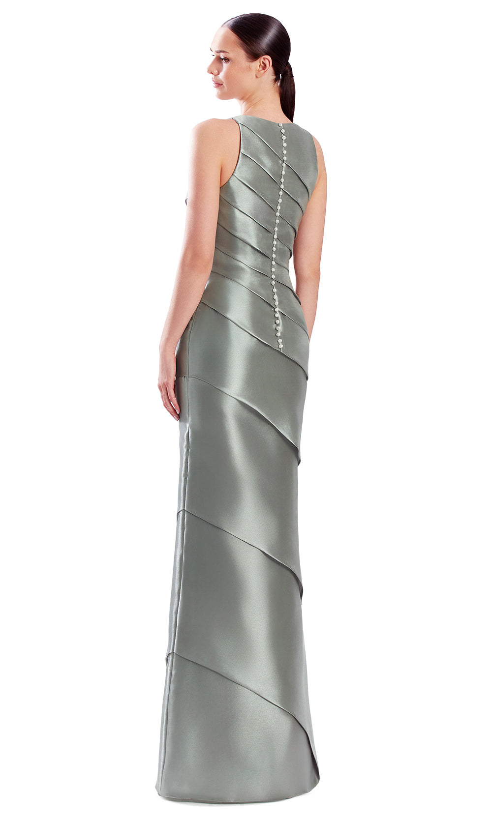 Alexander by Daymor 3348F26 - Buttoned Back Tiered Evening Gown