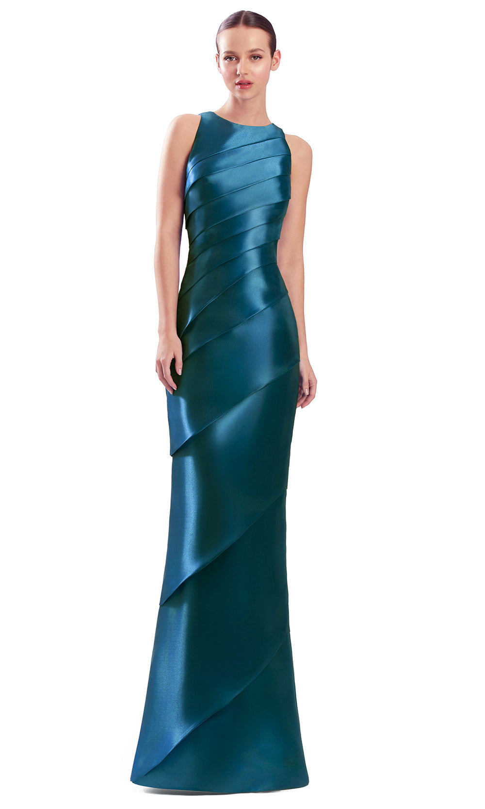 Alexander by Daymor 3348F26 - Buttoned Back Tiered Evening Gown