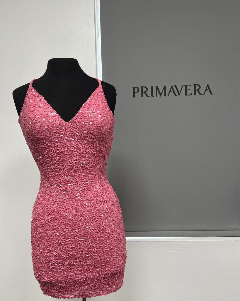 Primavera Couture 3352 - Sleeveless Beaded Cocktail Dress