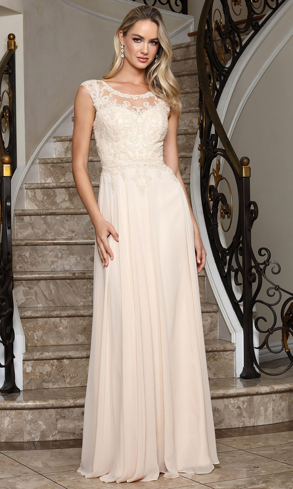 Adora Design 3353-03 - Long A-line Dress