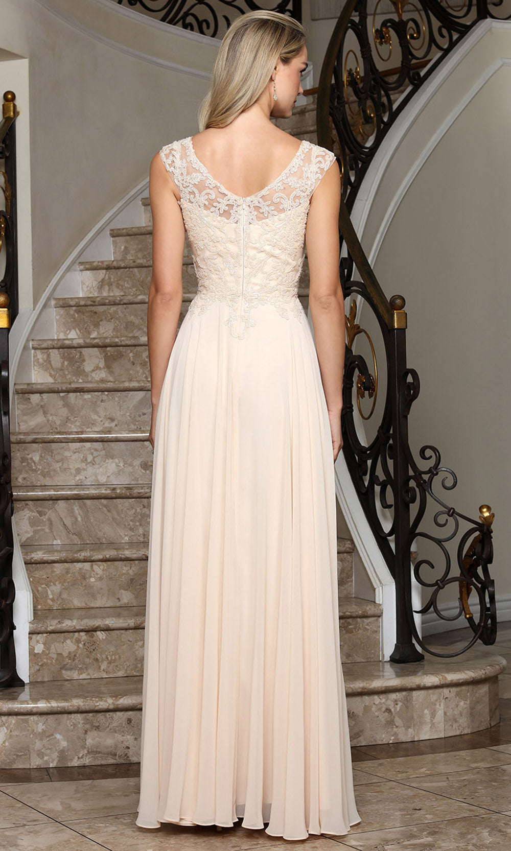 Adora Design 3353-03 - Long A-line Dress