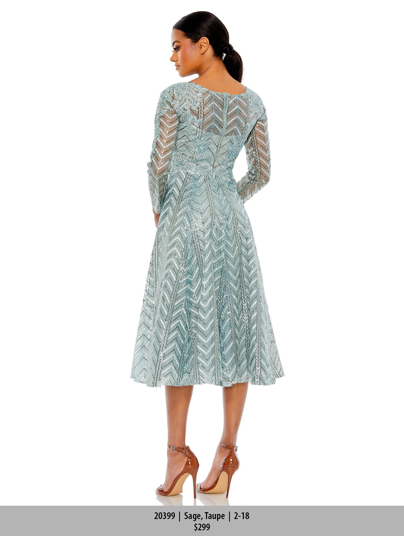 Mac Duggal 20399 - Tea Length A-Line Dress