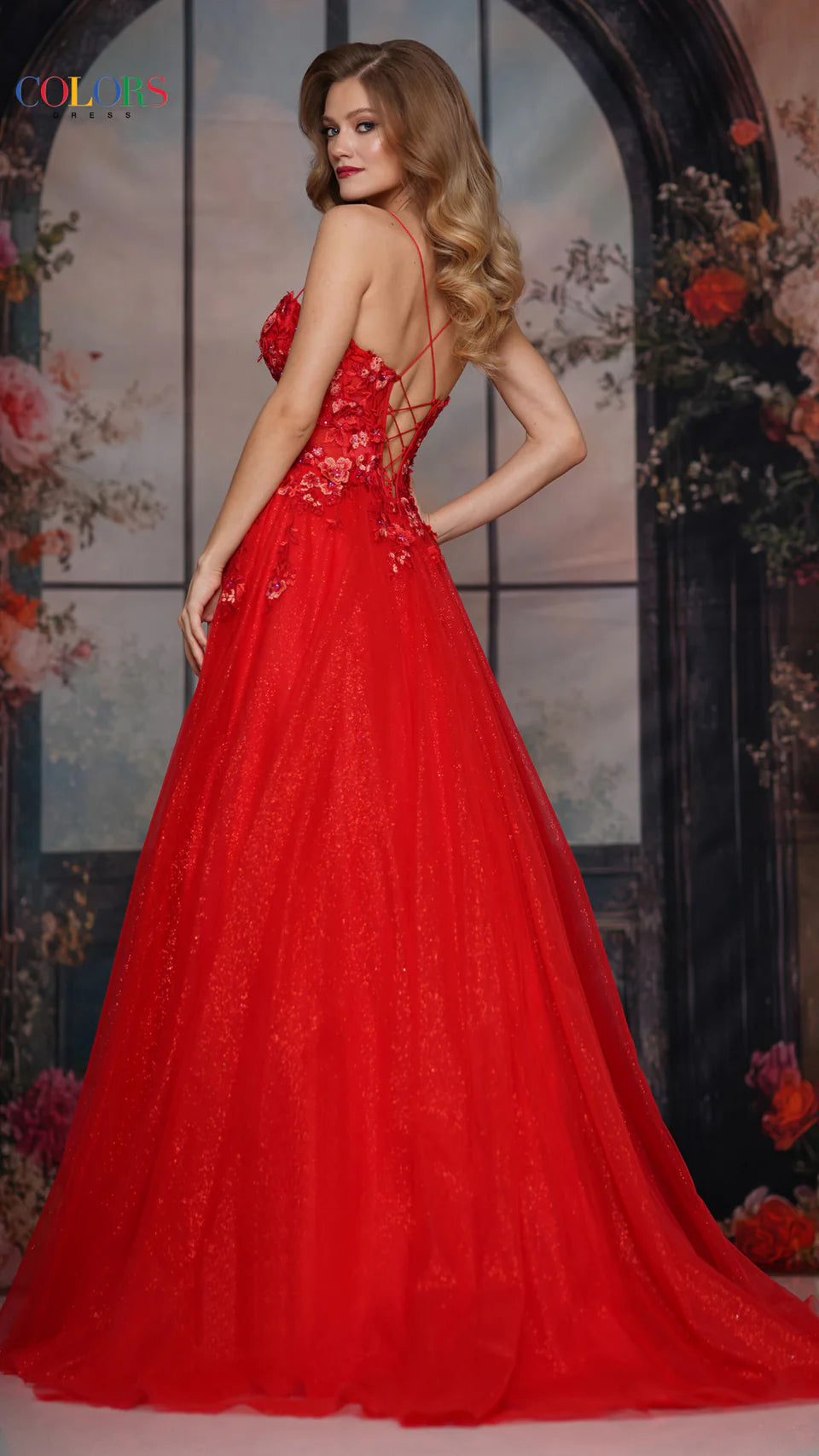 Colors Dress 3496 - Embroidered A-Line Prom Dress