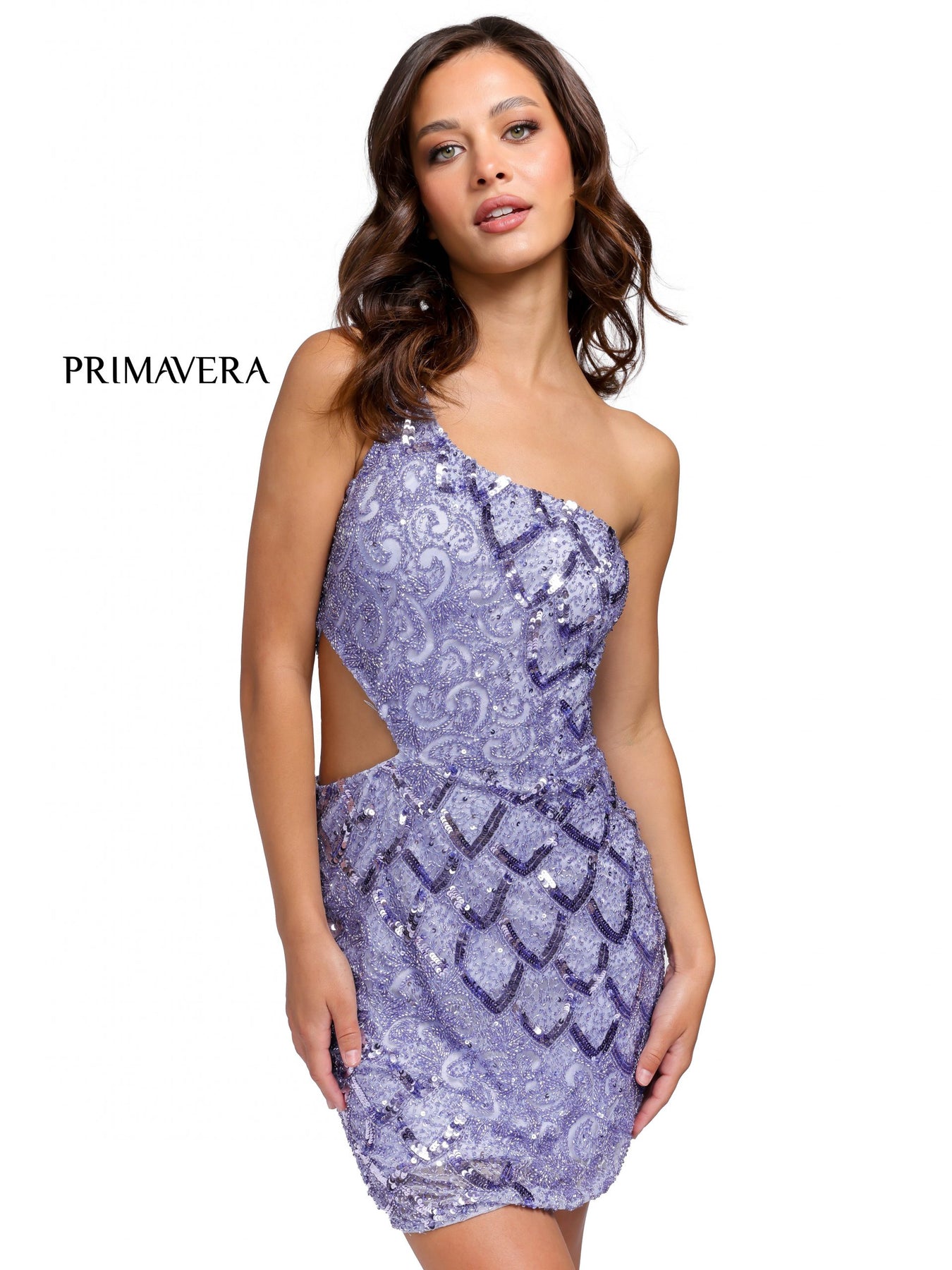 Primavera Couture 3504 - Sleeveless Asymmetric Cocktail Dress