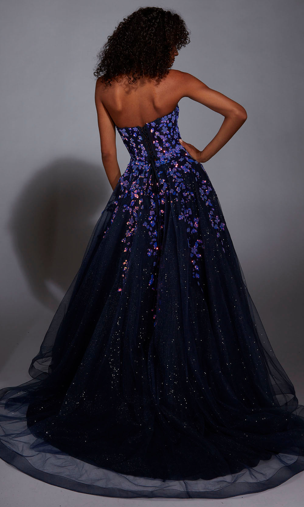 Aerie Couture 350 - Plunge Bodice Glitter Tulle Ball Gown Prom Dresses