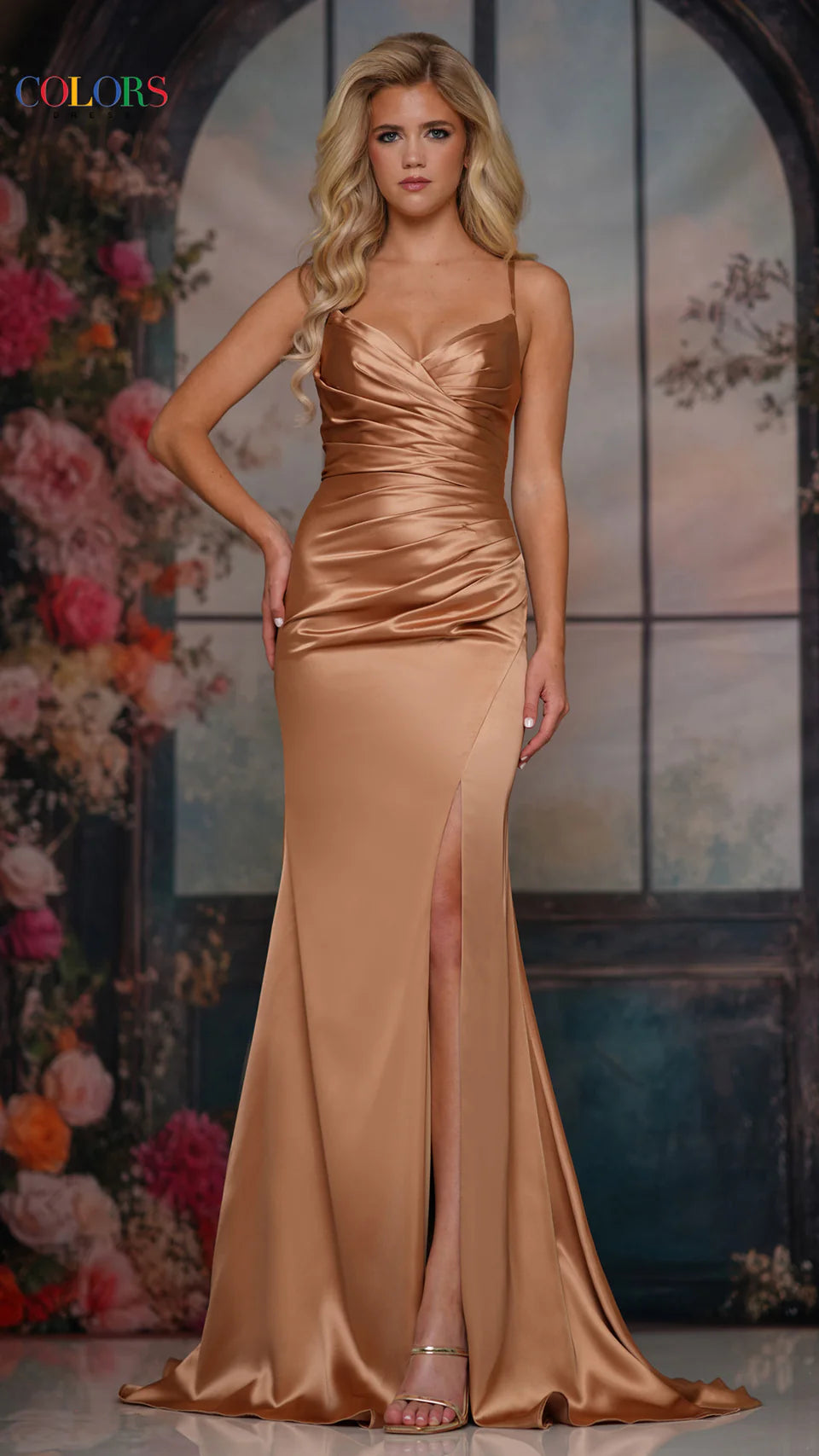 Colors Dress 3530 - Pleated Mermaid Prom Dress