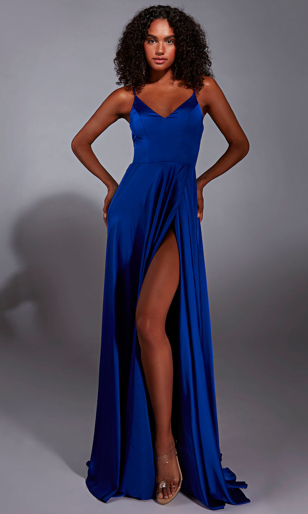 Aerie Couture 354 - Elegant V Neck Dress with Flowing Skirt Prom Dresses