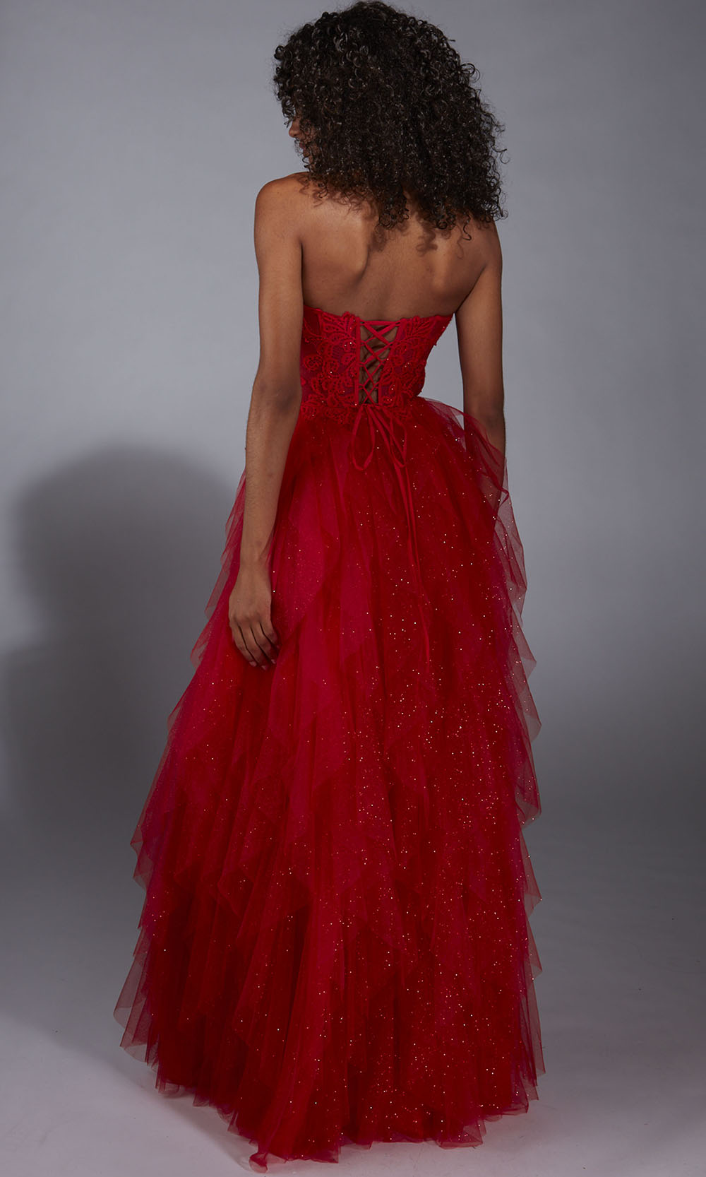 Aerie Couture 356 - Applique Bodice Gown with Slit Prom Dresses
